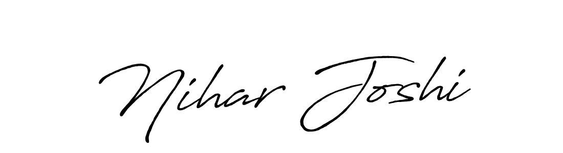 How to make Nihar Joshi signature? Antro_Vectra_Bolder is a professional autograph style. Create handwritten signature for Nihar Joshi name. Nihar Joshi signature style 7 images and pictures png