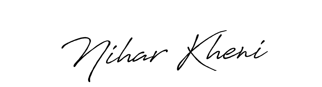 Nihar Kheni stylish signature style. Best Handwritten Sign (Antro_Vectra_Bolder) for my name. Handwritten Signature Collection Ideas for my name Nihar Kheni. Nihar Kheni signature style 7 images and pictures png