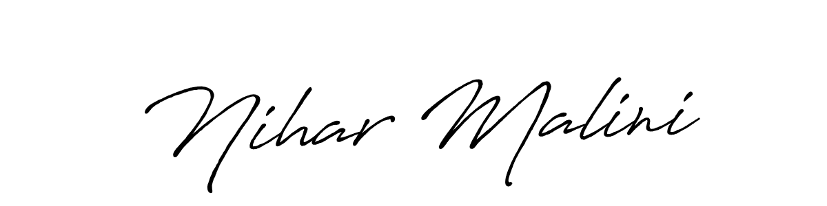 Best and Professional Signature Style for Nihar Malini. Antro_Vectra_Bolder Best Signature Style Collection. Nihar Malini signature style 7 images and pictures png