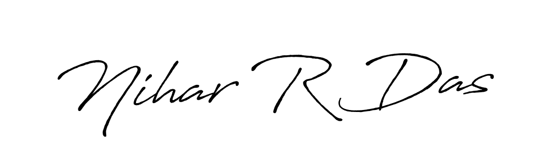 Use a signature maker to create a handwritten signature online. With this signature software, you can design (Antro_Vectra_Bolder) your own signature for name Nihar R Das. Nihar R Das signature style 7 images and pictures png
