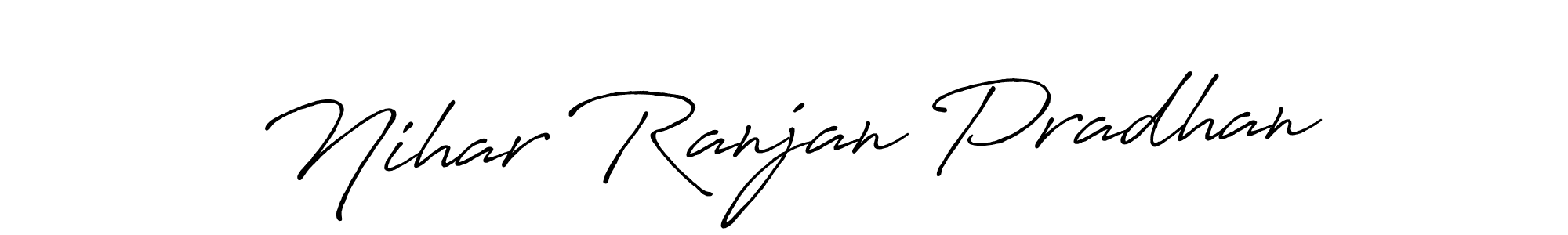 This is the best signature style for the Nihar Ranjan Pradhan name. Also you like these signature font (Antro_Vectra_Bolder). Mix name signature. Nihar Ranjan Pradhan signature style 7 images and pictures png