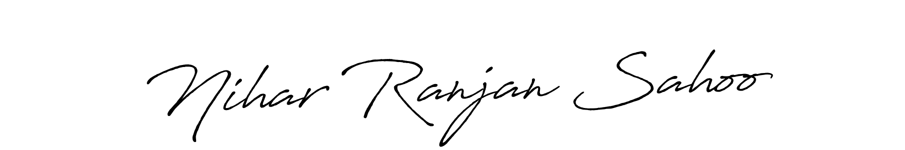 Create a beautiful signature design for name Nihar Ranjan Sahoo. With this signature (Antro_Vectra_Bolder) fonts, you can make a handwritten signature for free. Nihar Ranjan Sahoo signature style 7 images and pictures png