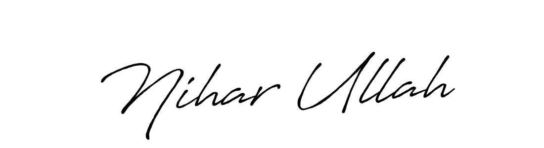 Similarly Antro_Vectra_Bolder is the best handwritten signature design. Signature creator online .You can use it as an online autograph creator for name Nihar Ullah. Nihar Ullah signature style 7 images and pictures png