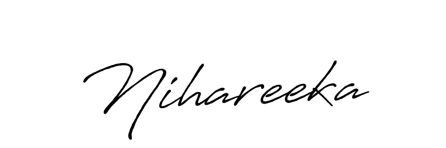 if you are searching for the best signature style for your name Nihareeka. so please give up your signature search. here we have designed multiple signature styles  using Antro_Vectra_Bolder. Nihareeka signature style 7 images and pictures png