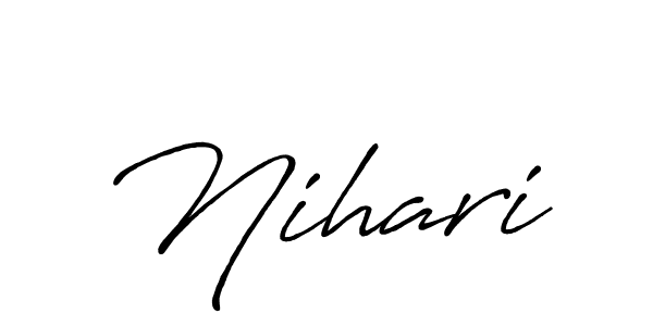 Design your own signature with our free online signature maker. With this signature software, you can create a handwritten (Antro_Vectra_Bolder) signature for name Nihari. Nihari signature style 7 images and pictures png