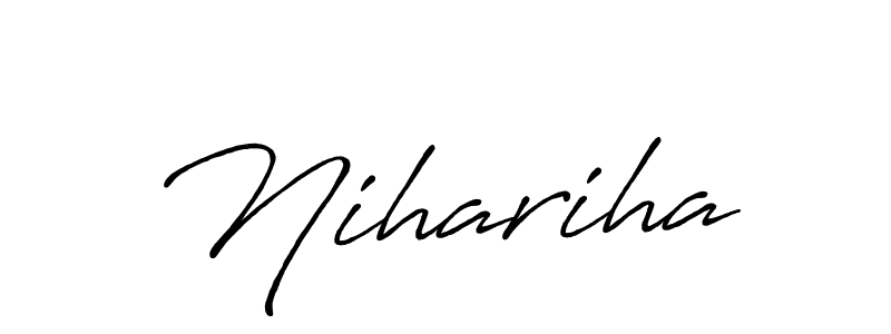 How to make Nihariha signature? Antro_Vectra_Bolder is a professional autograph style. Create handwritten signature for Nihariha name. Nihariha signature style 7 images and pictures png