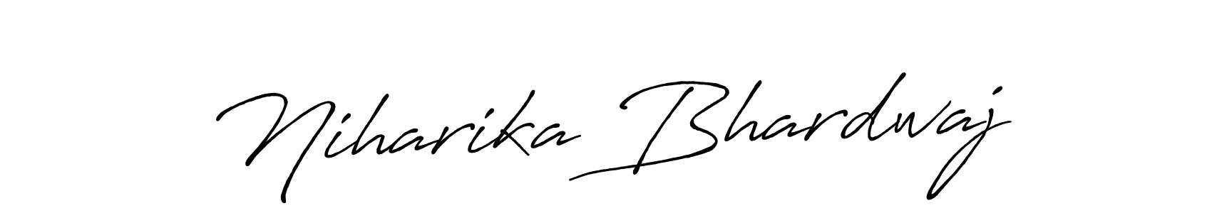 Make a beautiful signature design for name Niharika Bhardwaj. With this signature (Antro_Vectra_Bolder) style, you can create a handwritten signature for free. Niharika Bhardwaj signature style 7 images and pictures png