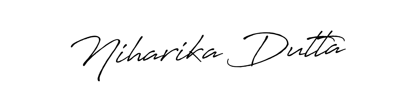 The best way (Antro_Vectra_Bolder) to make a short signature is to pick only two or three words in your name. The name Niharika Dutta include a total of six letters. For converting this name. Niharika Dutta signature style 7 images and pictures png