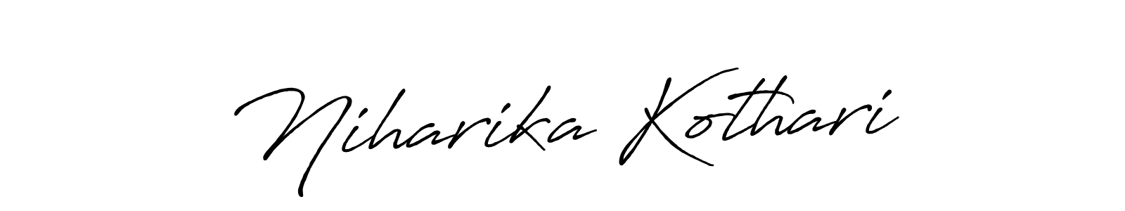 Design your own signature with our free online signature maker. With this signature software, you can create a handwritten (Antro_Vectra_Bolder) signature for name Niharika Kothari. Niharika Kothari signature style 7 images and pictures png