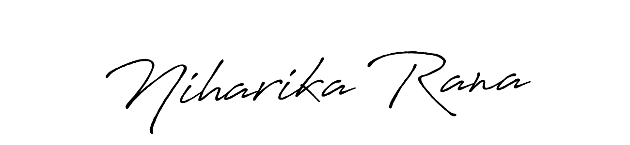 Use a signature maker to create a handwritten signature online. With this signature software, you can design (Antro_Vectra_Bolder) your own signature for name Niharika Rana. Niharika Rana signature style 7 images and pictures png