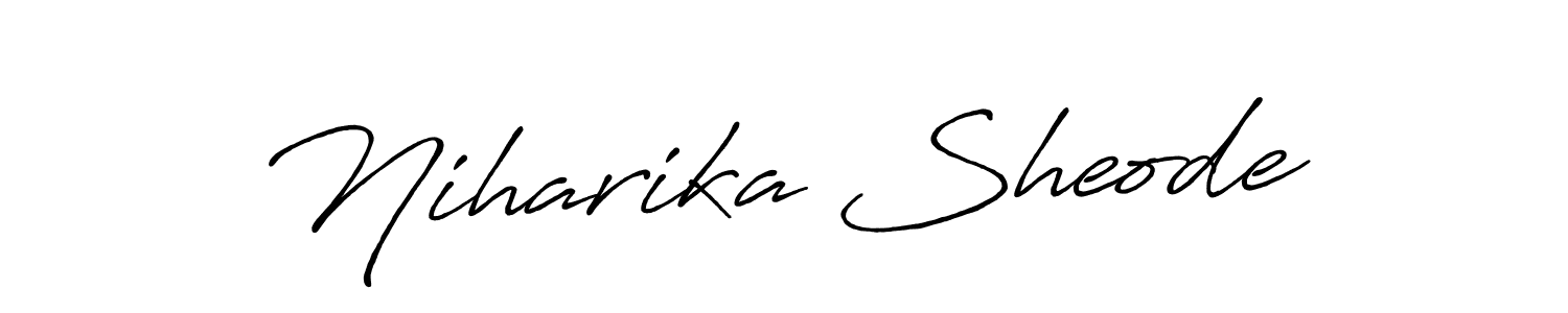 Create a beautiful signature design for name Niharika Sheode. With this signature (Antro_Vectra_Bolder) fonts, you can make a handwritten signature for free. Niharika Sheode signature style 7 images and pictures png