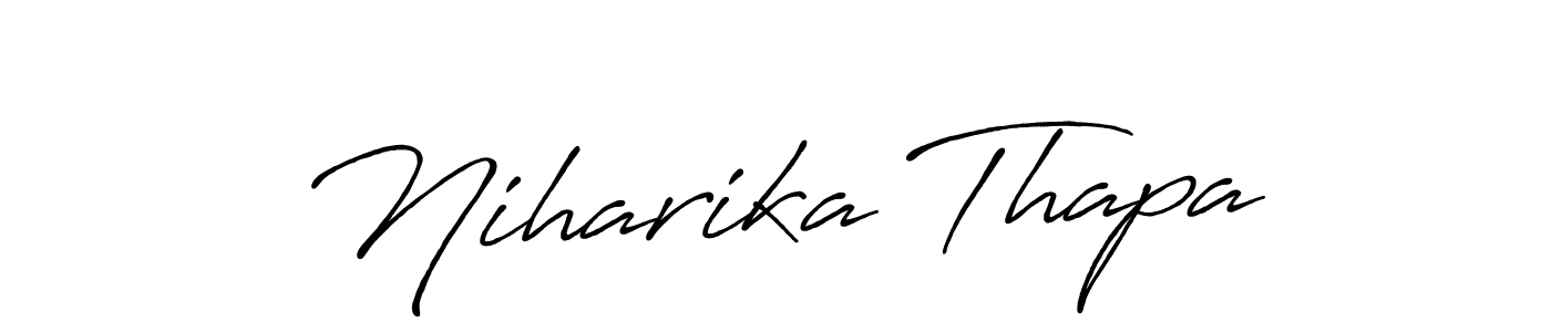 Make a beautiful signature design for name Niharika Thapa. With this signature (Antro_Vectra_Bolder) style, you can create a handwritten signature for free. Niharika Thapa signature style 7 images and pictures png