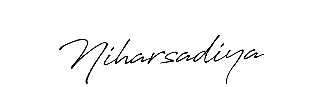How to make Niharsadiya signature? Antro_Vectra_Bolder is a professional autograph style. Create handwritten signature for Niharsadiya name. Niharsadiya signature style 7 images and pictures png