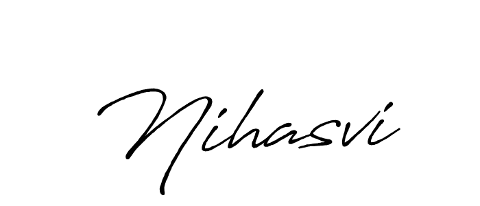 if you are searching for the best signature style for your name Nihasvi. so please give up your signature search. here we have designed multiple signature styles  using Antro_Vectra_Bolder. Nihasvi signature style 7 images and pictures png