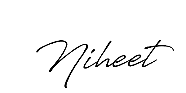 Niheet stylish signature style. Best Handwritten Sign (Antro_Vectra_Bolder) for my name. Handwritten Signature Collection Ideas for my name Niheet. Niheet signature style 7 images and pictures png
