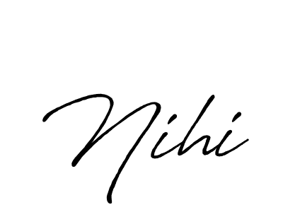 Design your own signature with our free online signature maker. With this signature software, you can create a handwritten (Antro_Vectra_Bolder) signature for name Nihi. Nihi signature style 7 images and pictures png