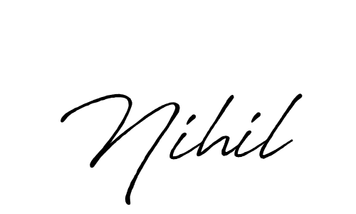 Also we have Nihil name is the best signature style. Create professional handwritten signature collection using Antro_Vectra_Bolder autograph style. Nihil signature style 7 images and pictures png