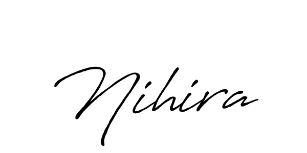 How to make Nihira signature? Antro_Vectra_Bolder is a professional autograph style. Create handwritten signature for Nihira name. Nihira signature style 7 images and pictures png