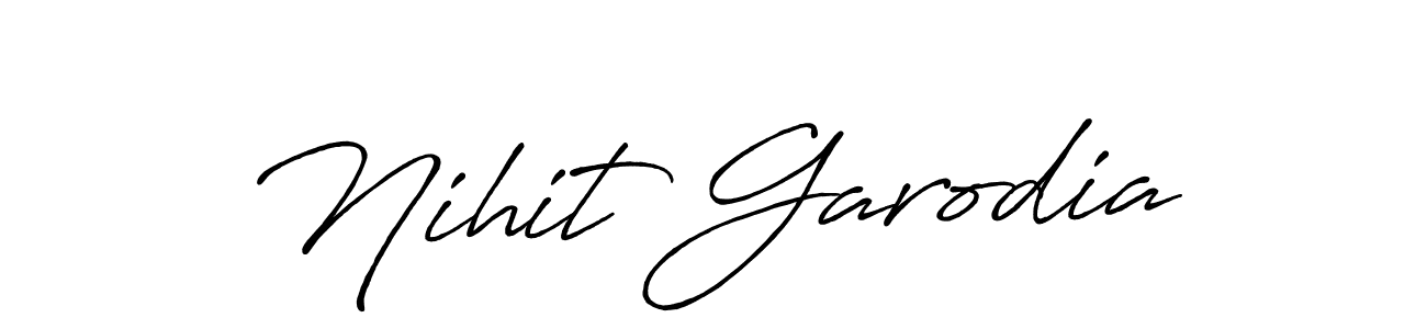 Nihit Garodia stylish signature style. Best Handwritten Sign (Antro_Vectra_Bolder) for my name. Handwritten Signature Collection Ideas for my name Nihit Garodia. Nihit Garodia signature style 7 images and pictures png