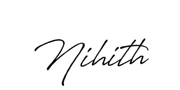 You should practise on your own different ways (Antro_Vectra_Bolder) to write your name (Nihith) in signature. don't let someone else do it for you. Nihith signature style 7 images and pictures png