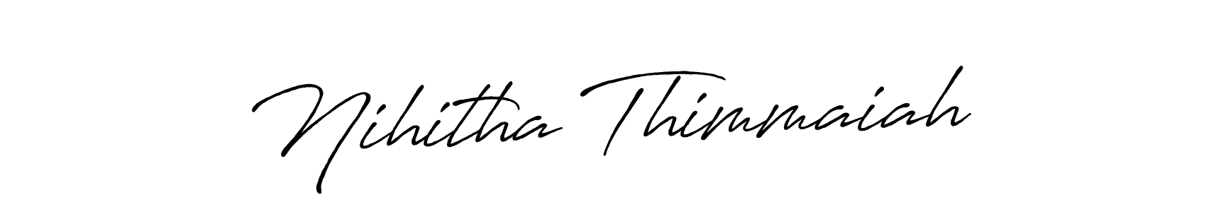 How to make Nihitha Thimmaiah signature? Antro_Vectra_Bolder is a professional autograph style. Create handwritten signature for Nihitha Thimmaiah name. Nihitha Thimmaiah signature style 7 images and pictures png