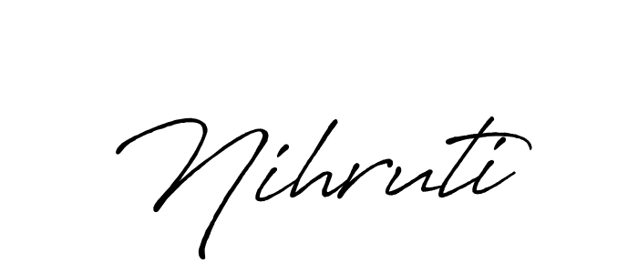 Similarly Antro_Vectra_Bolder is the best handwritten signature design. Signature creator online .You can use it as an online autograph creator for name Nihruti. Nihruti signature style 7 images and pictures png