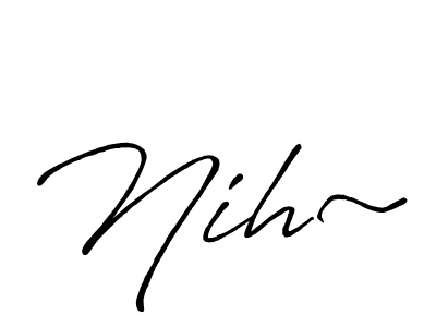 Antro_Vectra_Bolder is a professional signature style that is perfect for those who want to add a touch of class to their signature. It is also a great choice for those who want to make their signature more unique. Get Nih~ name to fancy signature for free. Nih~ signature style 7 images and pictures png