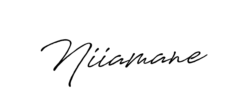 How to make Niiamane name signature. Use Antro_Vectra_Bolder style for creating short signs online. This is the latest handwritten sign. Niiamane signature style 7 images and pictures png