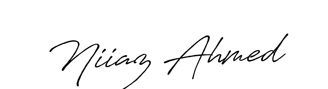 Niiaz Ahmed stylish signature style. Best Handwritten Sign (Antro_Vectra_Bolder) for my name. Handwritten Signature Collection Ideas for my name Niiaz Ahmed. Niiaz Ahmed signature style 7 images and pictures png