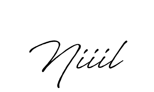 How to make Niiil signature? Antro_Vectra_Bolder is a professional autograph style. Create handwritten signature for Niiil name. Niiil signature style 7 images and pictures png