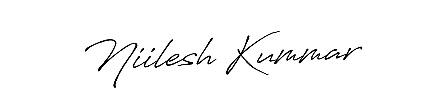 Design your own signature with our free online signature maker. With this signature software, you can create a handwritten (Antro_Vectra_Bolder) signature for name Niilesh Kummar. Niilesh Kummar signature style 7 images and pictures png