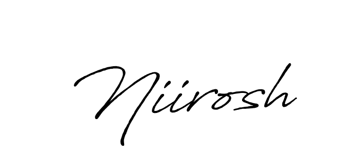 if you are searching for the best signature style for your name Niirosh. so please give up your signature search. here we have designed multiple signature styles  using Antro_Vectra_Bolder. Niirosh signature style 7 images and pictures png