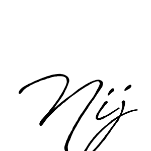 Also we have Nij name is the best signature style. Create professional handwritten signature collection using Antro_Vectra_Bolder autograph style. Nij signature style 7 images and pictures png