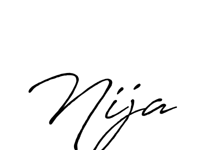 The best way (Antro_Vectra_Bolder) to make a short signature is to pick only two or three words in your name. The name Nija include a total of six letters. For converting this name. Nija signature style 7 images and pictures png