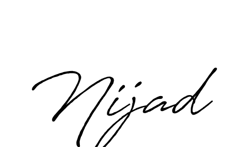 How to make Nijad signature? Antro_Vectra_Bolder is a professional autograph style. Create handwritten signature for Nijad name. Nijad signature style 7 images and pictures png