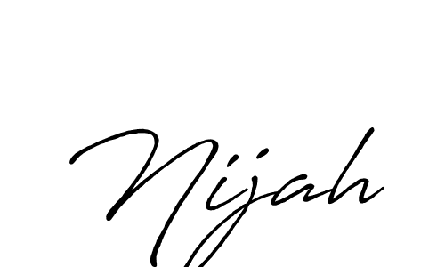 How to make Nijah name signature. Use Antro_Vectra_Bolder style for creating short signs online. This is the latest handwritten sign. Nijah signature style 7 images and pictures png