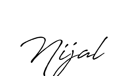 The best way (Antro_Vectra_Bolder) to make a short signature is to pick only two or three words in your name. The name Nijal include a total of six letters. For converting this name. Nijal signature style 7 images and pictures png