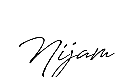 Similarly Antro_Vectra_Bolder is the best handwritten signature design. Signature creator online .You can use it as an online autograph creator for name Nijam. Nijam signature style 7 images and pictures png