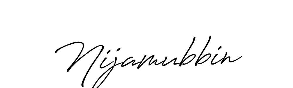 Make a beautiful signature design for name Nijamubbin. Use this online signature maker to create a handwritten signature for free. Nijamubbin signature style 7 images and pictures png