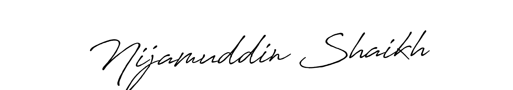 Use a signature maker to create a handwritten signature online. With this signature software, you can design (Antro_Vectra_Bolder) your own signature for name Nijamuddin Shaikh. Nijamuddin Shaikh signature style 7 images and pictures png