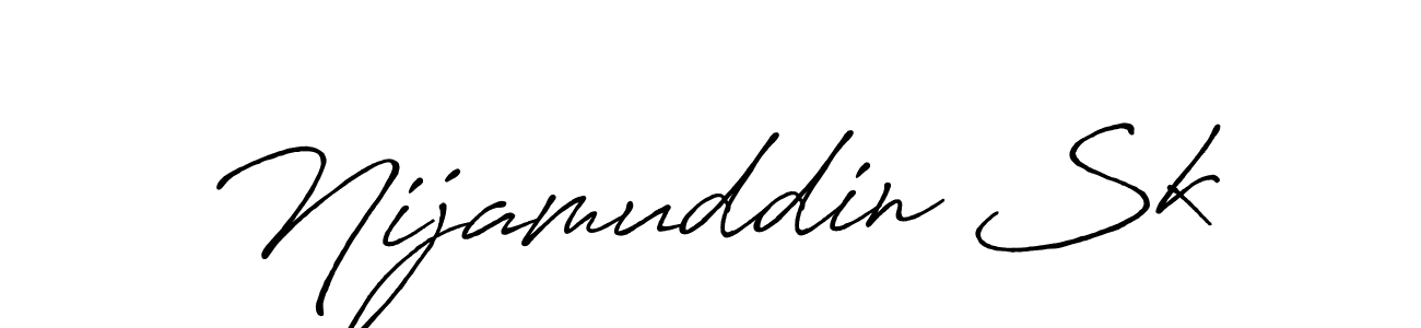 if you are searching for the best signature style for your name Nijamuddin Sk. so please give up your signature search. here we have designed multiple signature styles  using Antro_Vectra_Bolder. Nijamuddin Sk signature style 7 images and pictures png