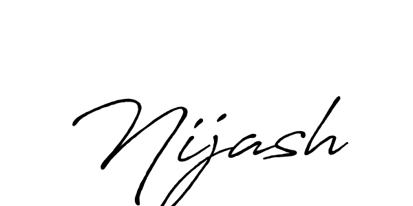 How to make Nijash signature? Antro_Vectra_Bolder is a professional autograph style. Create handwritten signature for Nijash name. Nijash signature style 7 images and pictures png