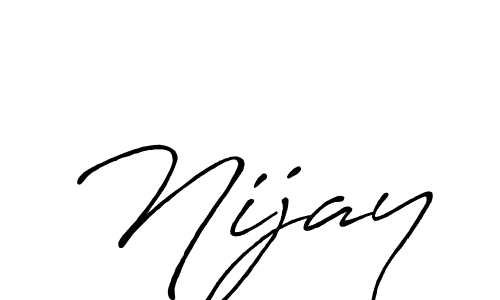 Design your own signature with our free online signature maker. With this signature software, you can create a handwritten (Antro_Vectra_Bolder) signature for name Nijay. Nijay signature style 7 images and pictures png