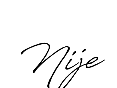 Similarly Antro_Vectra_Bolder is the best handwritten signature design. Signature creator online .You can use it as an online autograph creator for name Nije. Nije signature style 7 images and pictures png