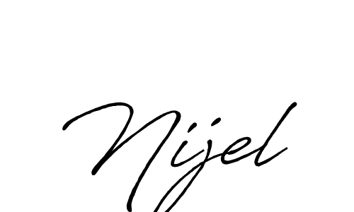 How to make Nijel signature? Antro_Vectra_Bolder is a professional autograph style. Create handwritten signature for Nijel name. Nijel signature style 7 images and pictures png
