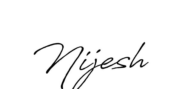 Design your own signature with our free online signature maker. With this signature software, you can create a handwritten (Antro_Vectra_Bolder) signature for name Nijesh. Nijesh signature style 7 images and pictures png