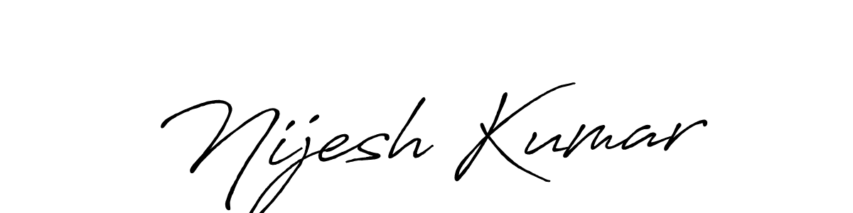 Antro_Vectra_Bolder is a professional signature style that is perfect for those who want to add a touch of class to their signature. It is also a great choice for those who want to make their signature more unique. Get Nijesh Kumar name to fancy signature for free. Nijesh Kumar signature style 7 images and pictures png