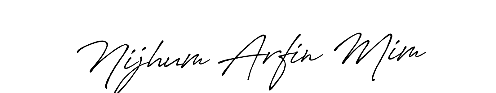 Similarly Antro_Vectra_Bolder is the best handwritten signature design. Signature creator online .You can use it as an online autograph creator for name Nijhum Arfin Mim. Nijhum Arfin Mim signature style 7 images and pictures png