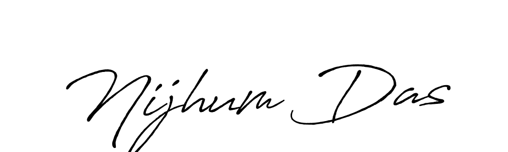 Make a beautiful signature design for name Nijhum Das. With this signature (Antro_Vectra_Bolder) style, you can create a handwritten signature for free. Nijhum Das signature style 7 images and pictures png