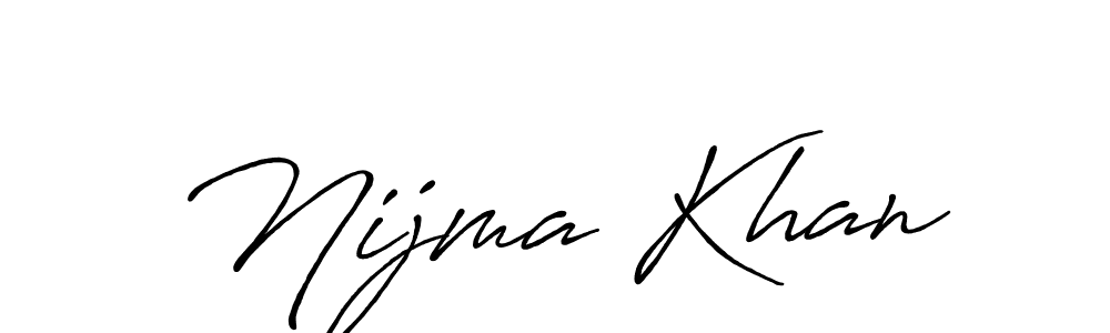 Make a short Nijma Khan signature style. Manage your documents anywhere anytime using Antro_Vectra_Bolder. Create and add eSignatures, submit forms, share and send files easily. Nijma Khan signature style 7 images and pictures png